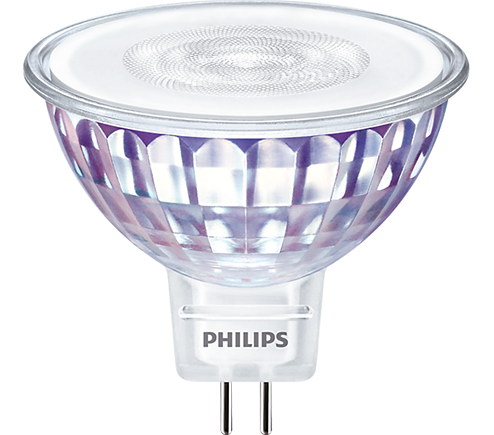 Philips® Master LED Strahler / Leuchtmittel dimmbar, Länge 45 mm, Sockel  MR16, Winkel 60º, 5.5W = 35W, 12V AC, 490 Lumen, 4000K neutralweiß -  LEDLager