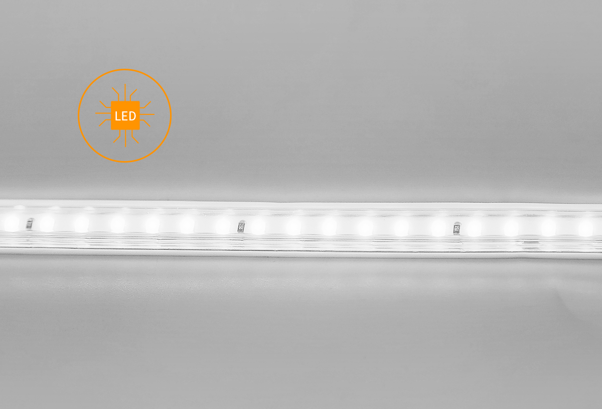 in Meterware kaltweiß - Streifen Strip 230 LED DC LED Volt für Wunschlänge